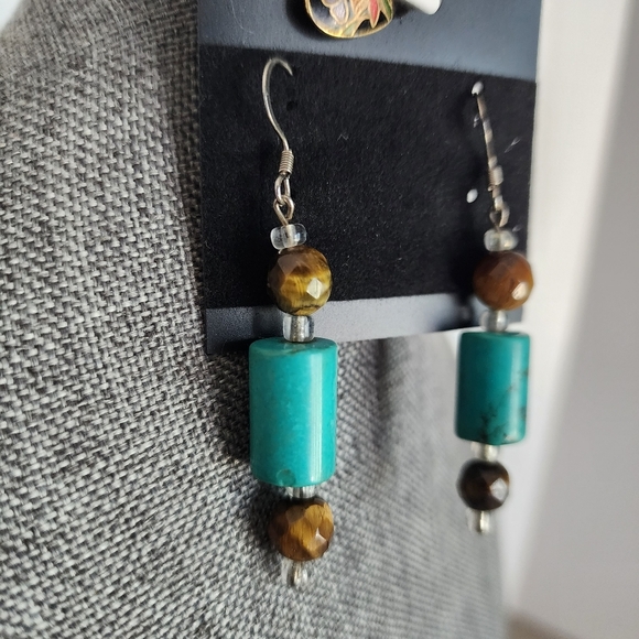 Stone drop dangle earrings - Picture 3 of 5